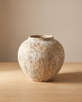 Coarse Mud-White Ceramic Vase