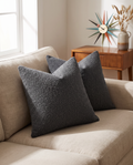 Boucle Pillow Covers Charcoal