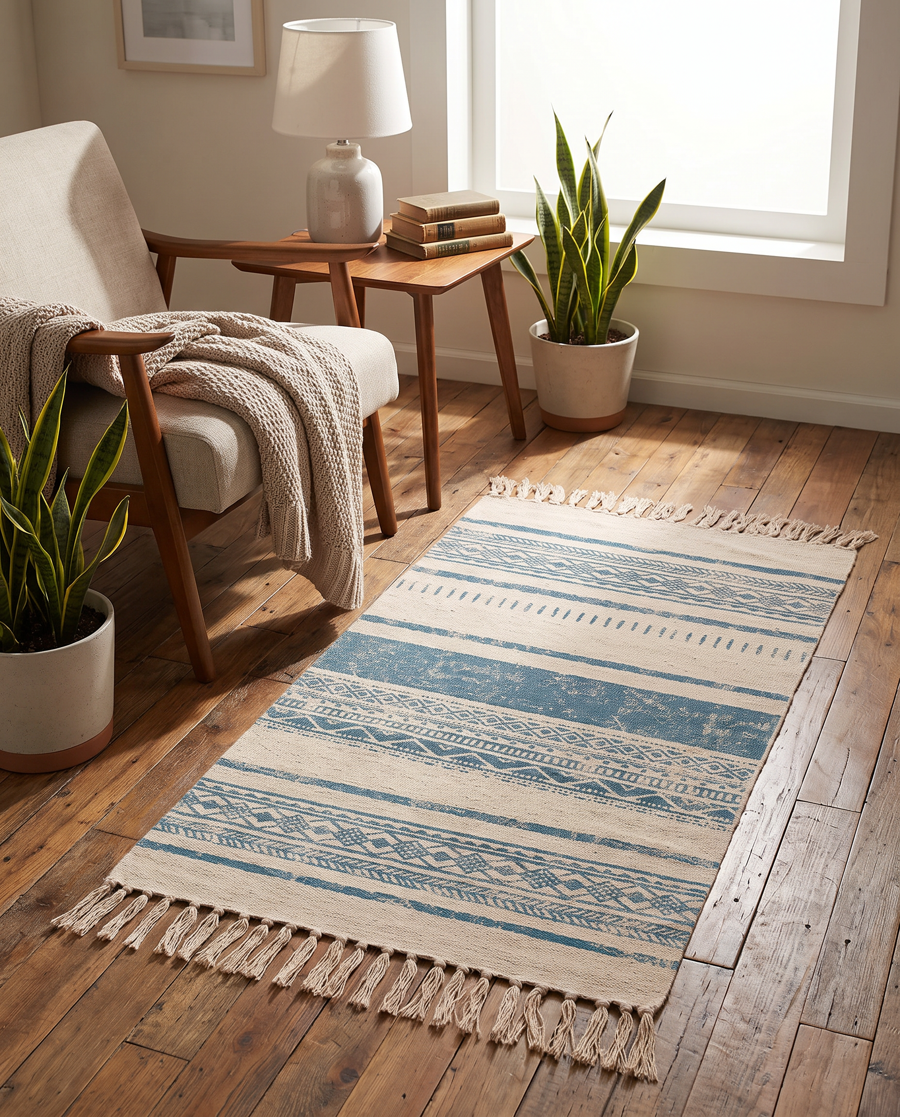 Cotton-Linen Accent Rug