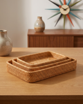 Rattan Desktop Storage Trays