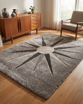 Modern Abstract Area Rug Stone Gray