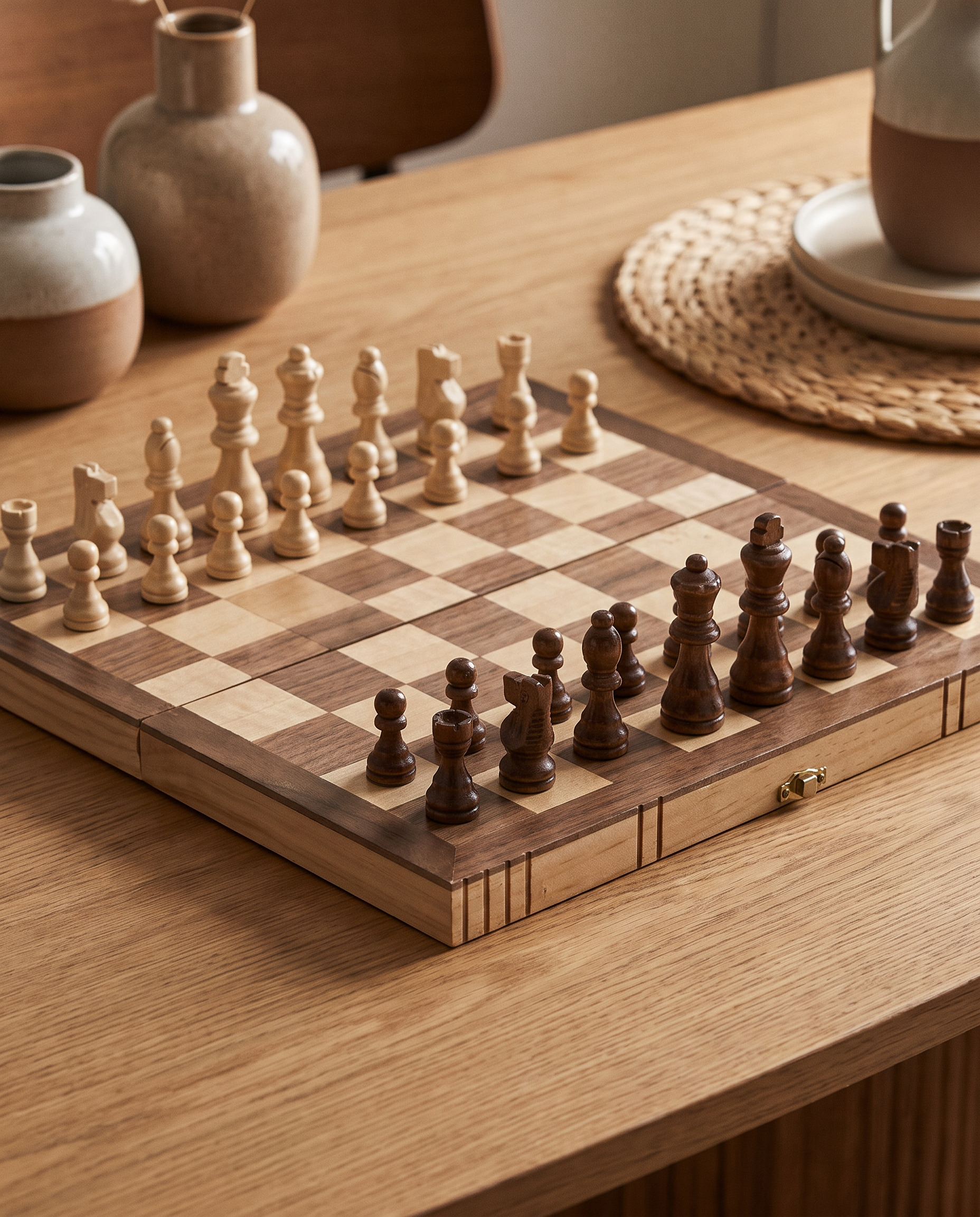 Folding Wooden Chess Set