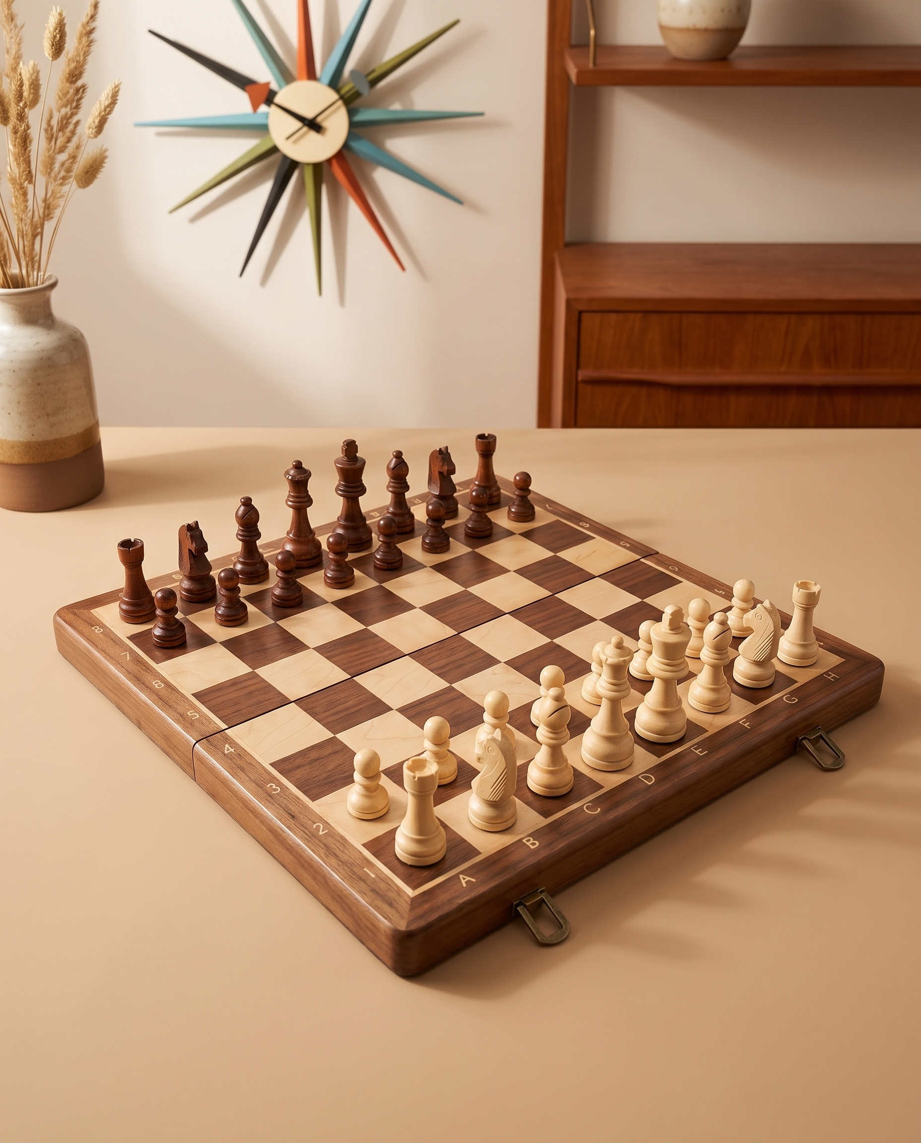 Magnetic Walnut Chess Set